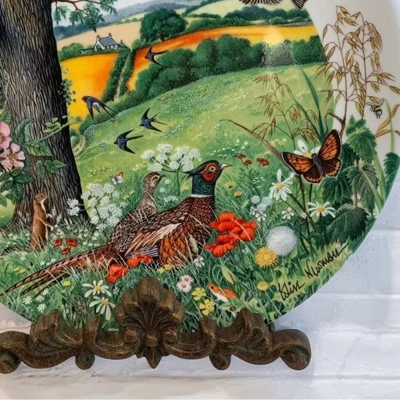 Vintage 1987 Wedgwood Meadows and Wheatfields Limited Edition Collectible Plate - Picture 2 of 10